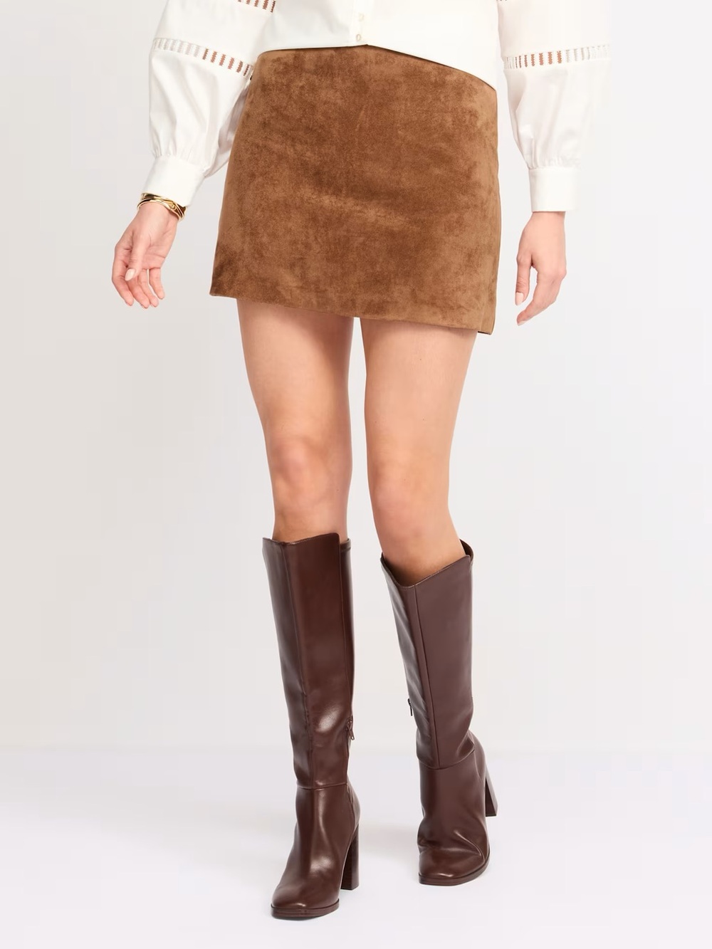 NWT - Z Supply Ciera Faux Suede Mini Skirt in Coconut - Size M